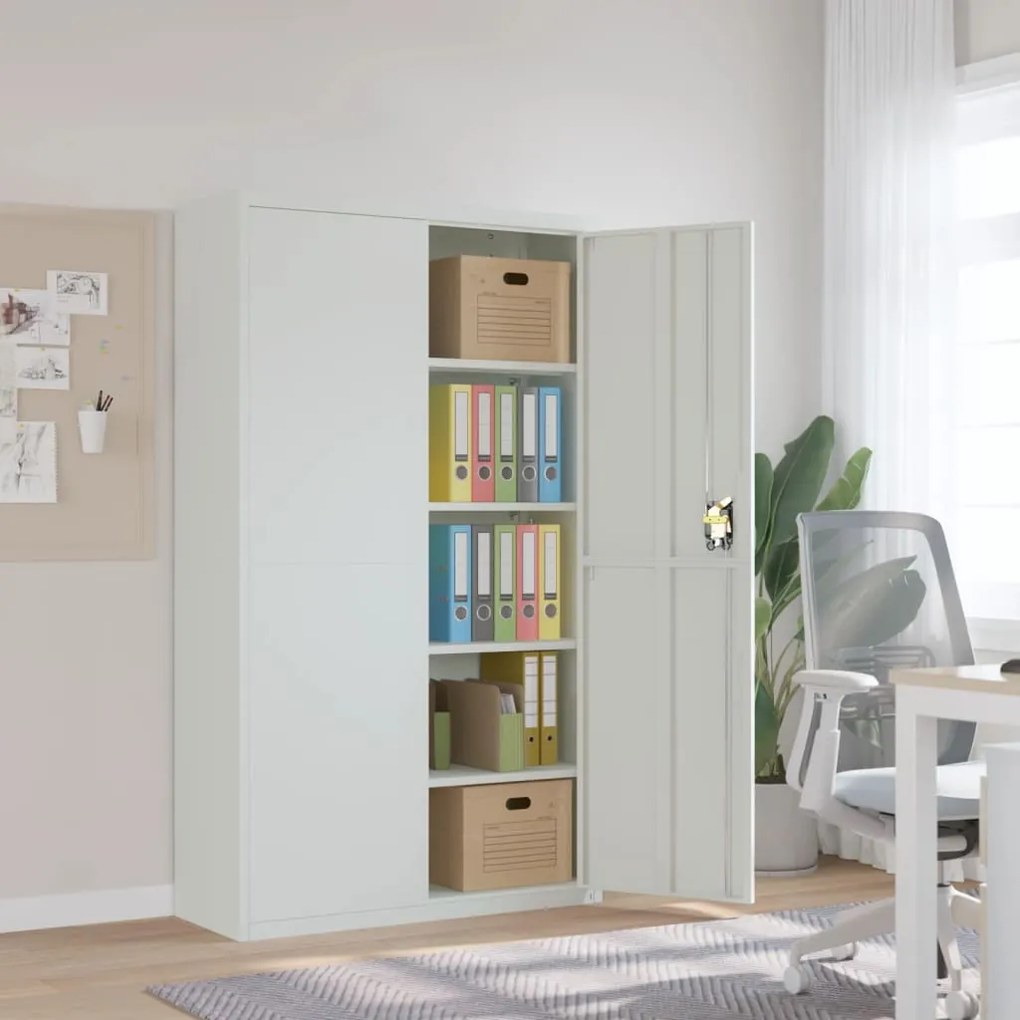 vidaXL Arquivador 105x40x180 cm aço cinzento-claro