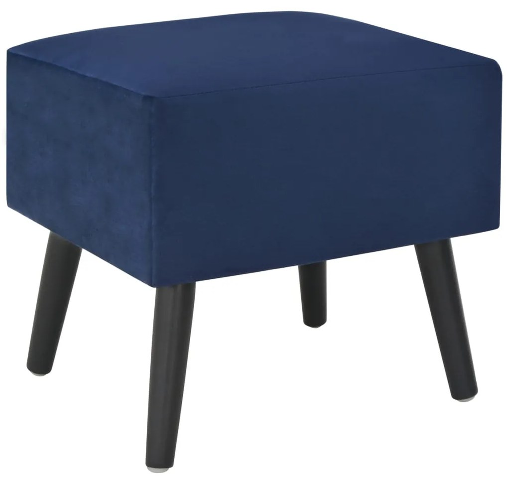 Mesa-de-cabeceira 40x35x40 cm veludo azul