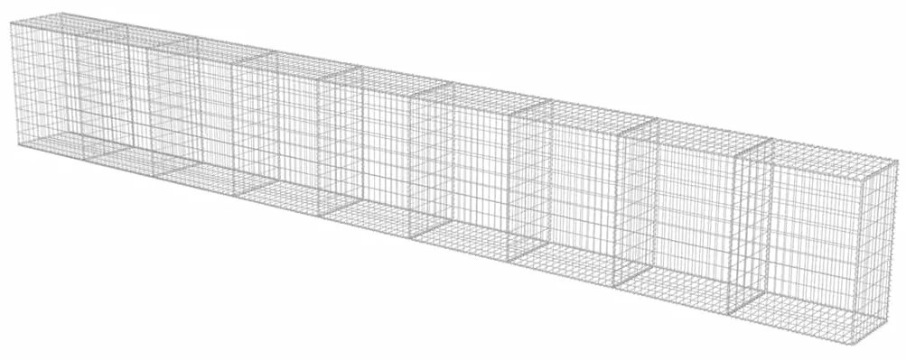 Muro gabião com tampas aço galvanizado 900x50x100 cm