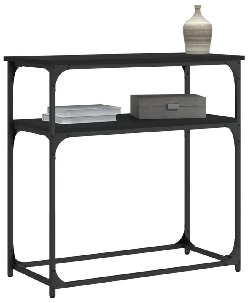Mesa consola 75x35,5x75 cm derivados de madeira preto
