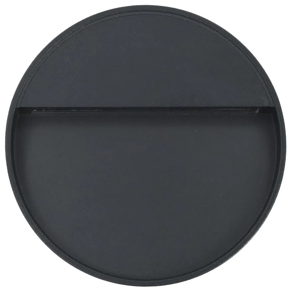 Candeeiros LED de parede exterior 2 pcs 3 W redondo preto