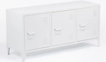 Móvel Tv 120x40 Cm Armário Em Aço Pohpli Gardénia Branco - Sklum