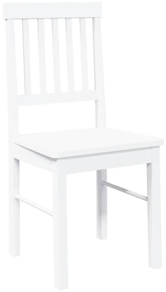 Cadeiras de jantar 2 pcs madeira de seringueira maciça branco