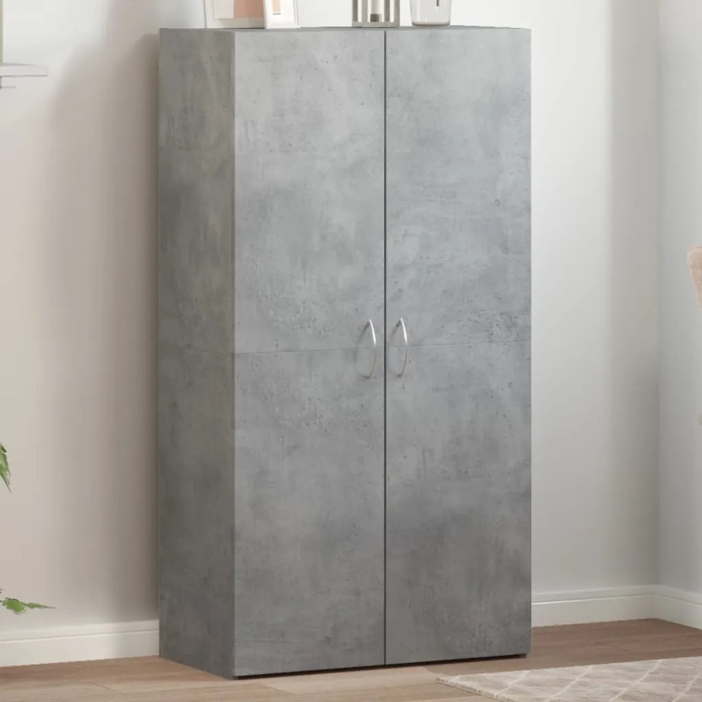 vidaXL Arquivador 60x32x115 cm derivados de madeira cinzento cimento