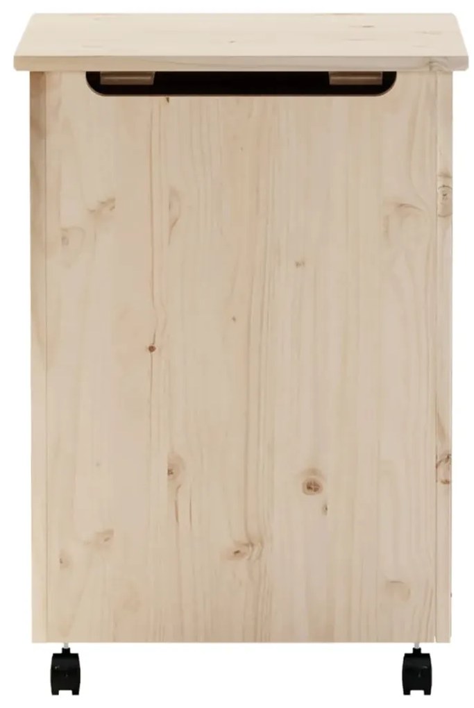 Cesto de roupa com rodas RANA 45x45x64 cm pinho maciço
