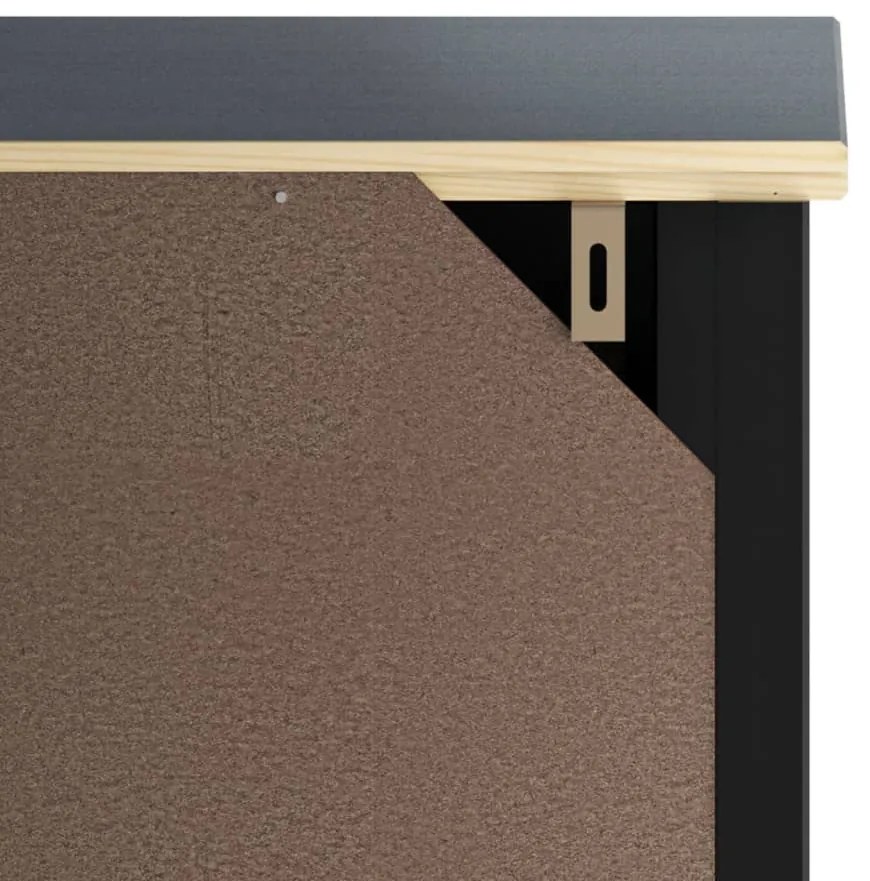 Móvel de sanita BERG 60x27x164,5 cm madeira maciça preto