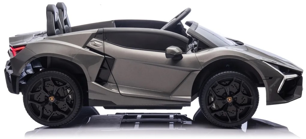 Carro elétrico para Crianças 2 Lugares Lamborghini Revuelto XL STRONG 24V, Rodas AR bombeado, Assento Couro ecológico Cinzento
