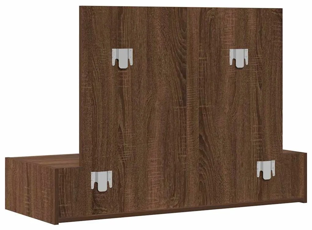 Mesa de Maquilhagem Suspensa Carvalho Castanho 100x40x70 cm