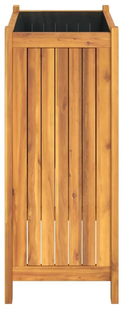 Vaso/floreira de jardim com forro 54x31x75 cm acácia maciça