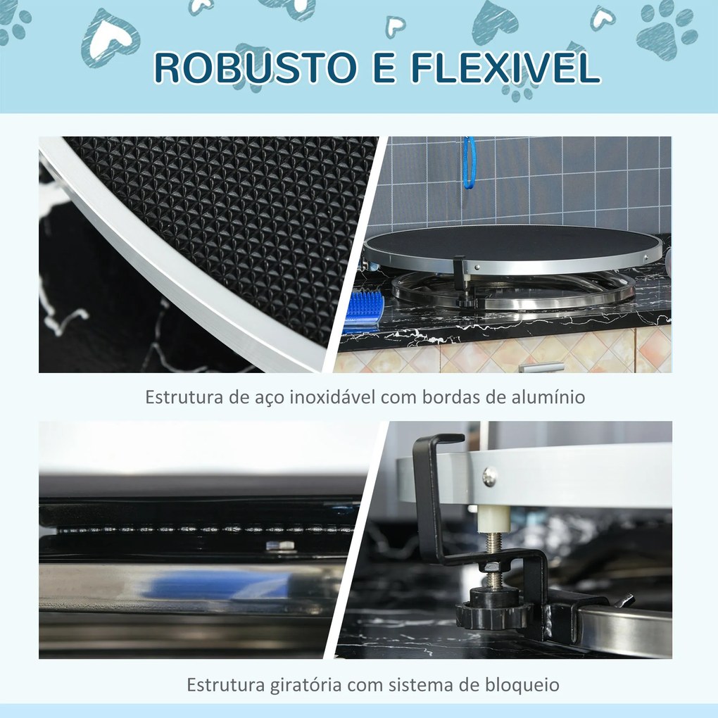 PawHut Mesa de Higiene para Animais de Estimação Mesa de Cabeleireiro