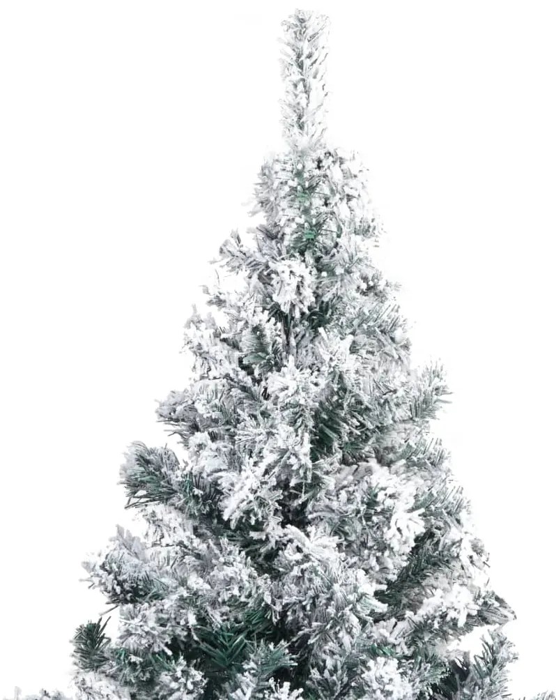 Árvore de Natal artificial c/ flocos de neve 240 cm PVC verde
