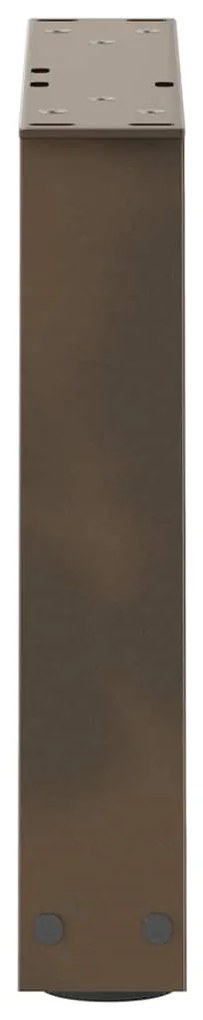 Pés para mesa de centro em formato de V, 2 peças, aço natural, 30x(30-