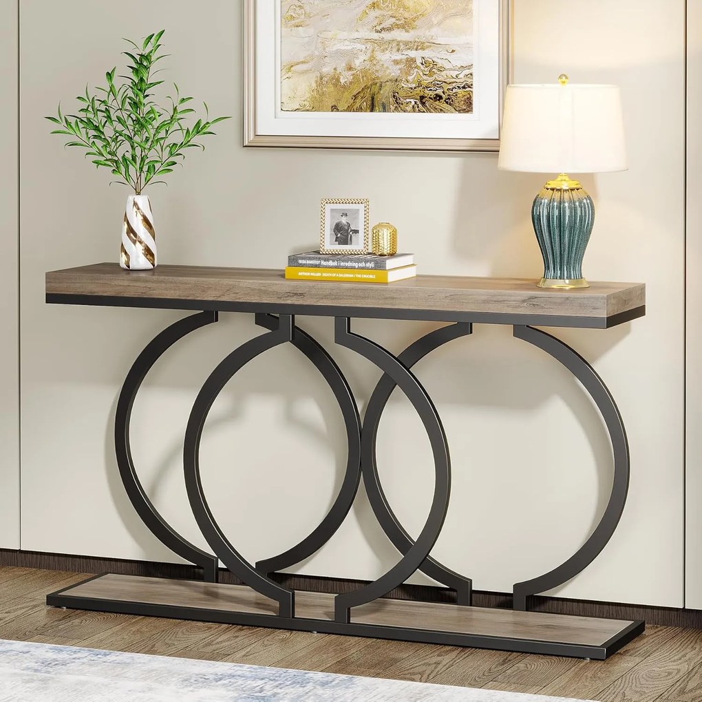 Tabela de console de tribos de Tribes da mesa de farinha moderna com quadro em forma de O