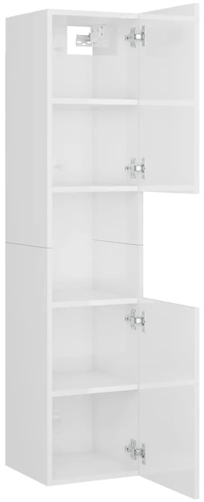 Conjunto de móveis de casa de banho derivados de madeira branco