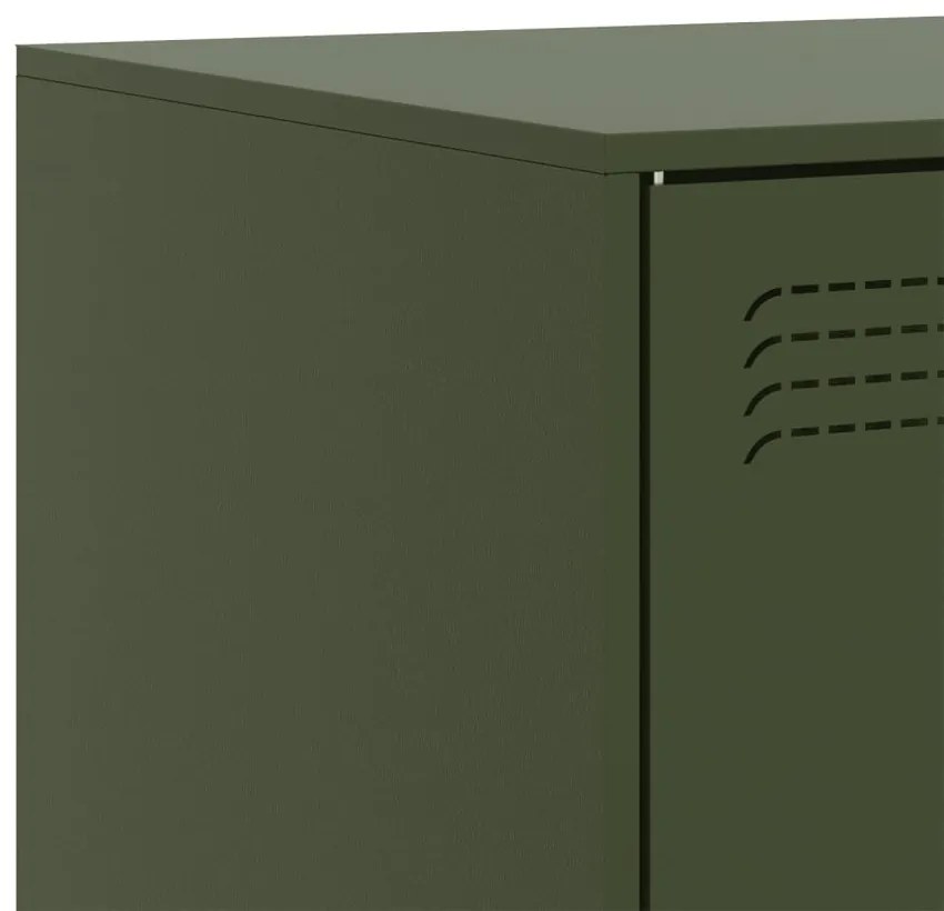 Móvel de TV 99x39x44 aço verde azeitona