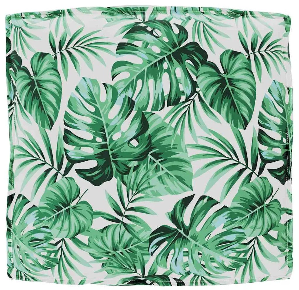 Cushion de Palete para Assento Estampa de Folhas 80x80x12 cm em Tecido