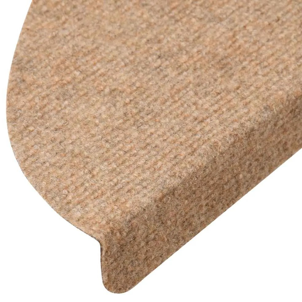 Tapetes de escada adesivos 20 pcs 65x22,5x3,5 cm bege