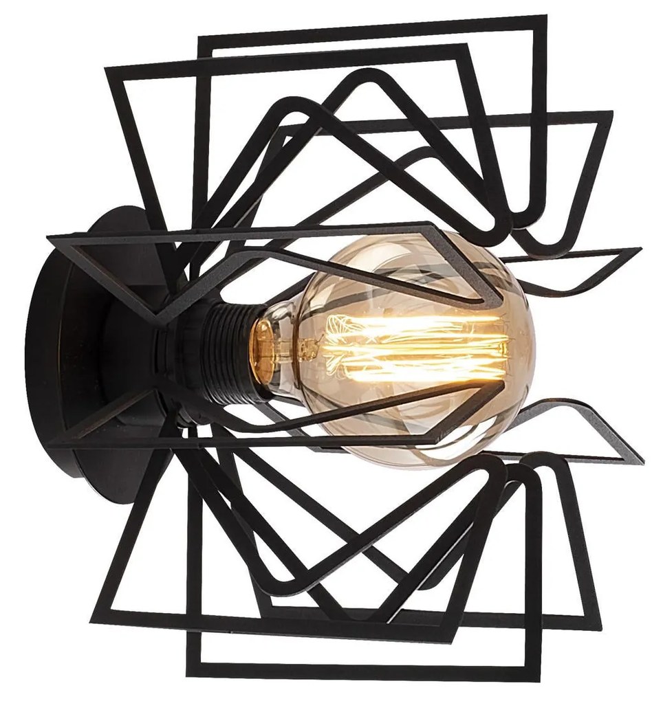 Aplique de Parede Nemrut – Preto – 20 cm x 25 cm