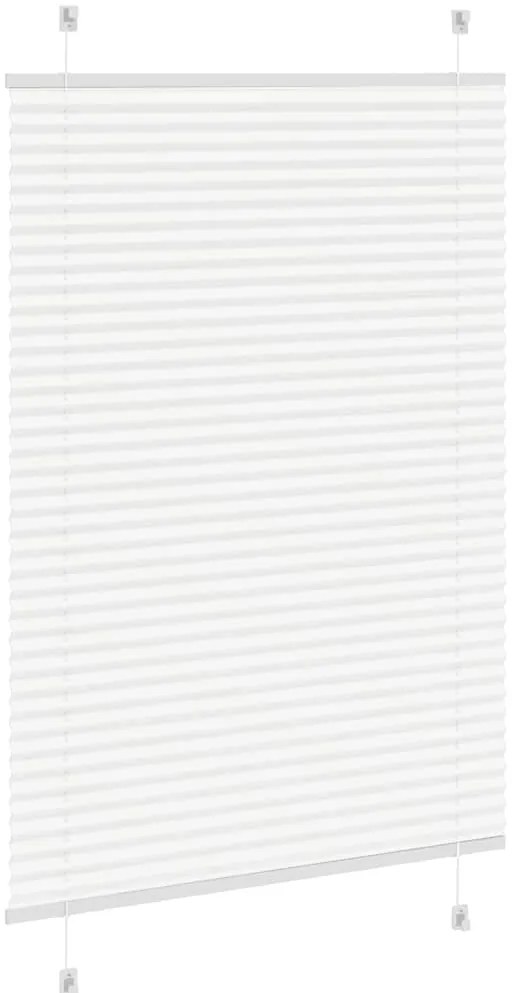 Branco Plissada Cega 100x150cm Largura Tecido 99,4 cm Poliéster