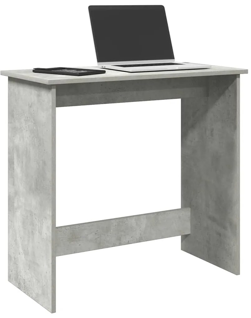 vidaXL Secretária 80x40x75 cm contraplacado cinzento cimento