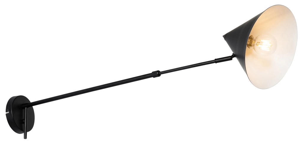 Candeeiro de parede design preto ajustável - Triangolo