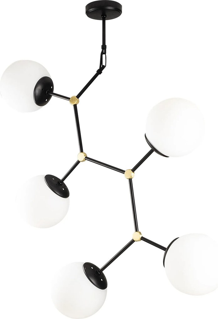 Candeeiro de Teto Damar – Preto e Branco – 75 x 15 cm