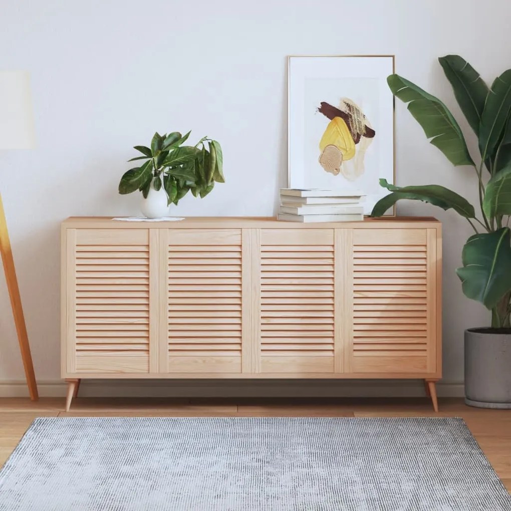 vidaXL Portas de armário 4 pcs com design de persiana pinho maciço