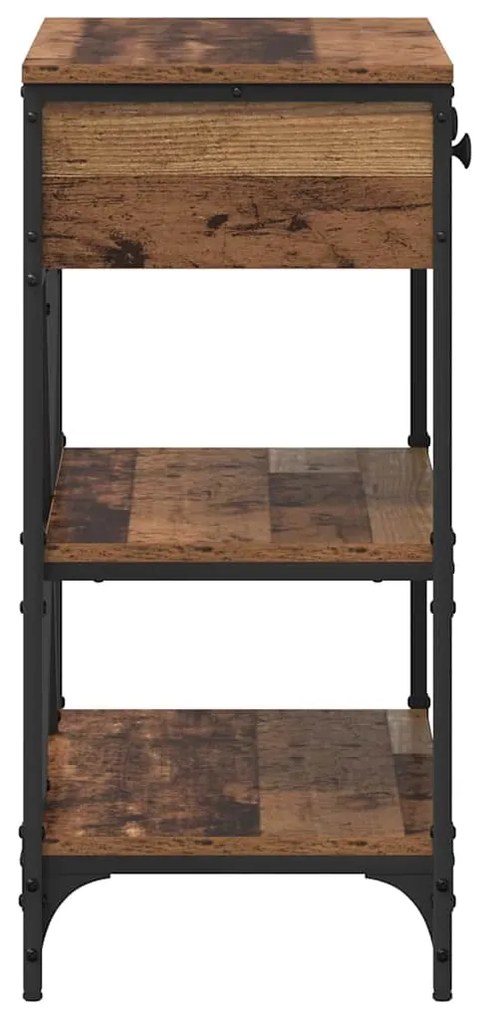 mesa de Console Madeira Velha 75x34.5x75 cm Madeira de Engenharia