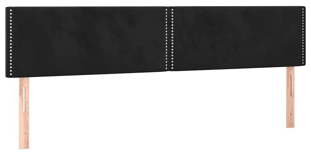 Cama boxspring com colchão 120x190 cm veludo preto