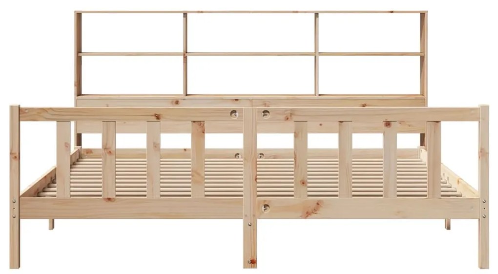 Cama com estante sem colchão 180x200 cm pinho maciço