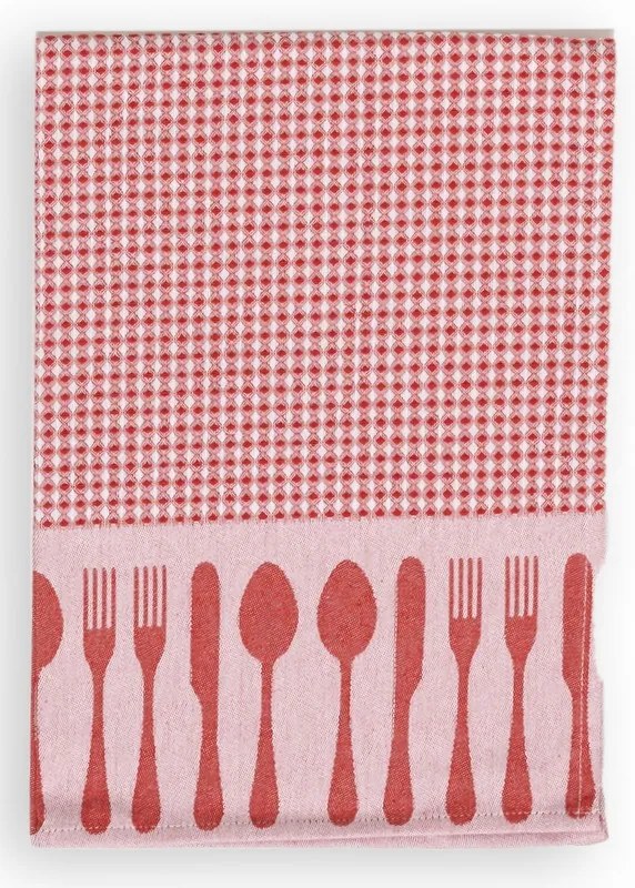 1 Pano de cozinha tela 70x50 cm - Pano cozinha 100% algodão marca Fateba: Vermelho