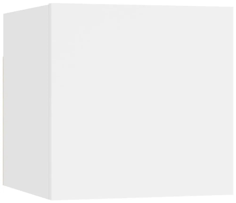 7 pcs conjunto de móveis de TV derivados de madeira branco