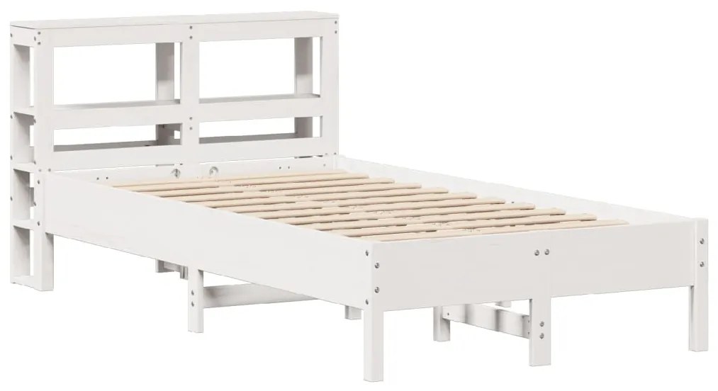 Cama sem colchão 90x200 cm madeira de pinho maciça branco