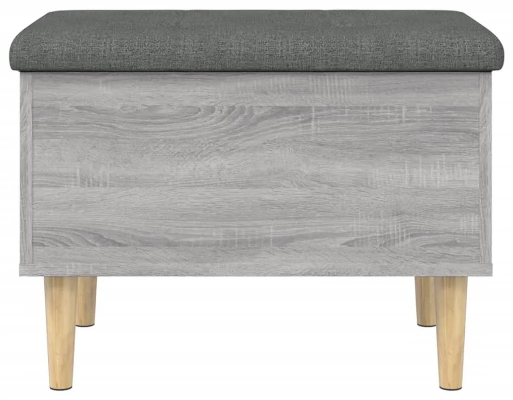 Banco de arrumação 62x42x46cm derivados madeira cinzento sonoma
