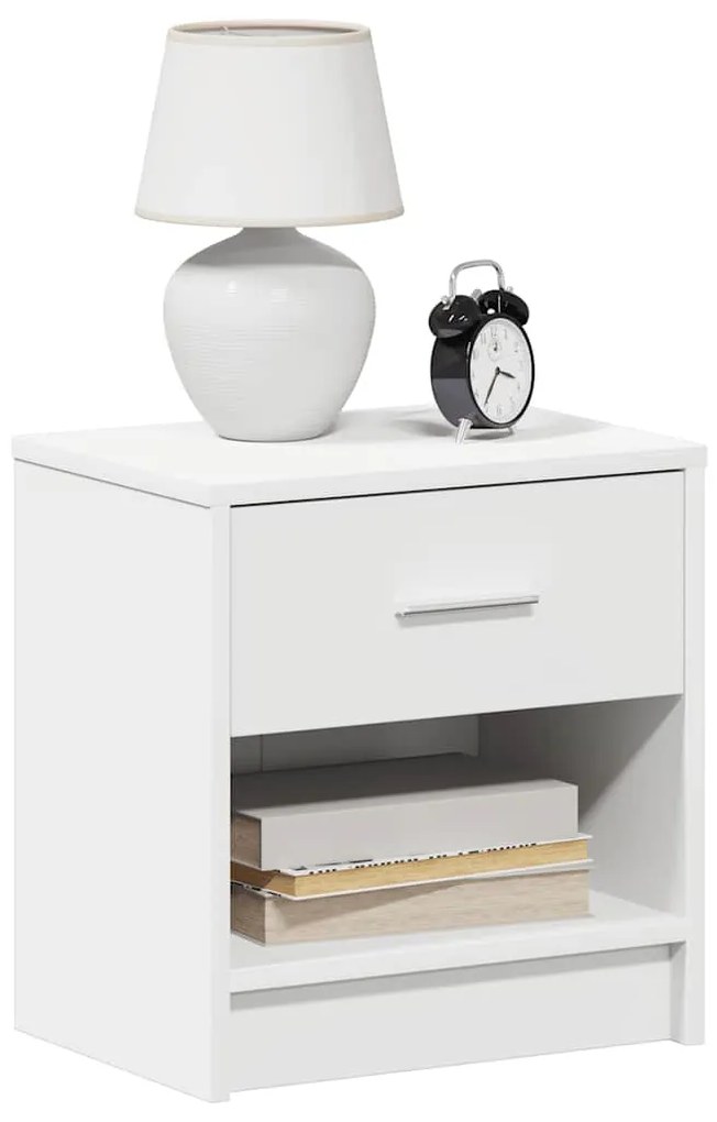 Mesa de cabeceira com gaveta 39x28x41 cm branco