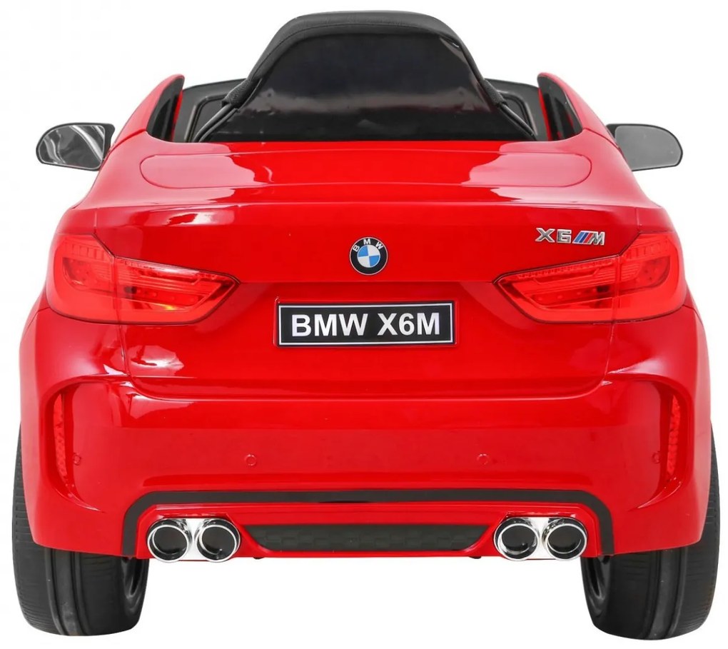 Carro elétrico para Crianças 12V BMW X6M Rodas de EVA, Assento de couro Vermelho Pintado