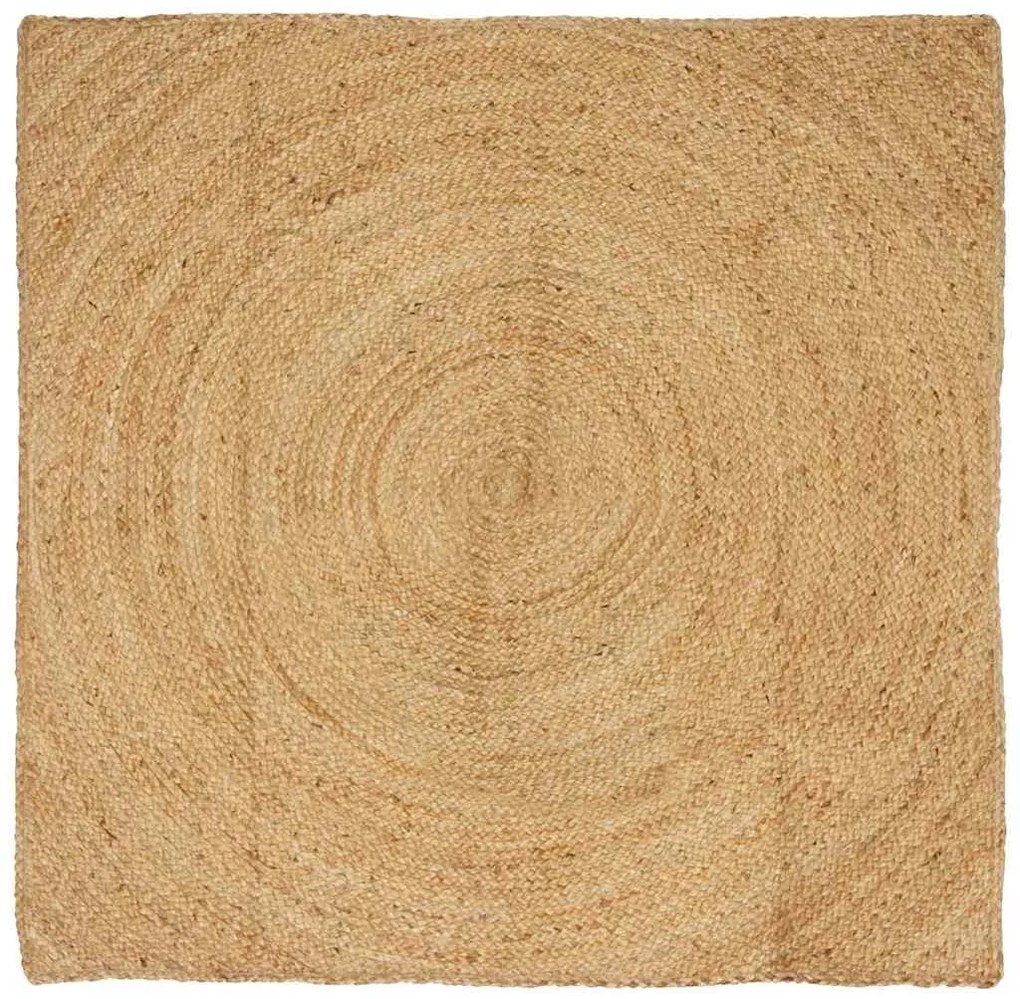 vidaXL Tapetes de área Quadrado Castanho 120 x 120 cm Juta