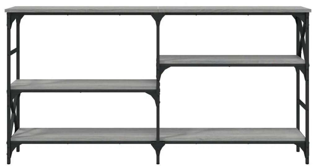 Mesa consola 150x29x76,5 cm derivados madeira cinzento sonoma