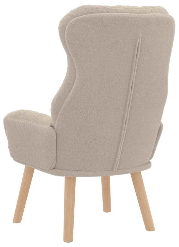 Poltrona Relaxante vidaXL Cinza Claro em Tecido Tipo Lã