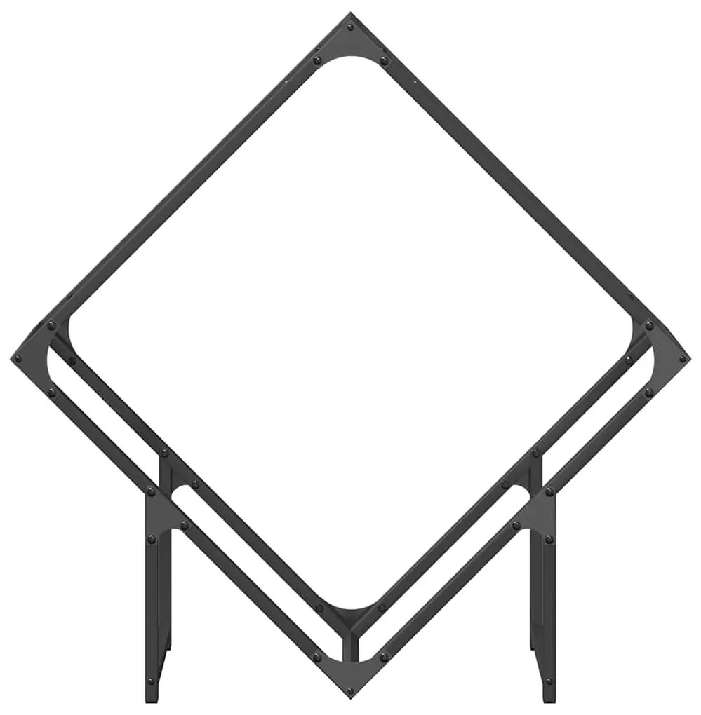 Suporte para lenha 80x25x80 cm aço laminado a frio preto