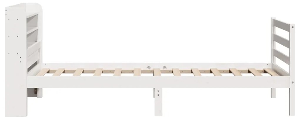 Estrutura de cama c/ cabeceira sem colchão 100x200 cm branco