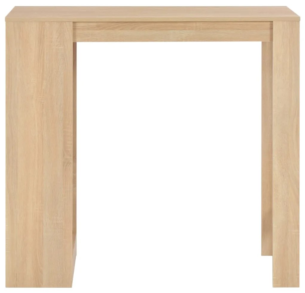 Mesa de bar com prateleira carvalho 110x50x103 cm