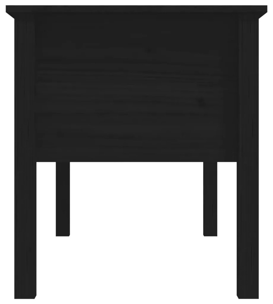 Mesa de centro 102x49x55 cm pinho maciço preto