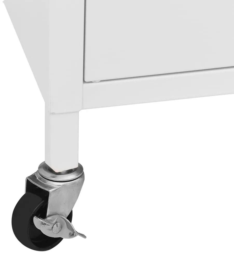 Armário de arrumação aço 60x35x56 cm branco