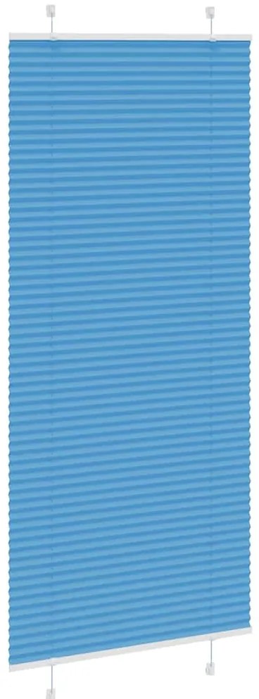 Azul Plissada Cega 85x200 cm Largura Tecido 84,4 cm Poliéster