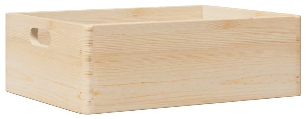 Caixa de madeira com pegas 40x30x13 cm pinho de madeira maciça