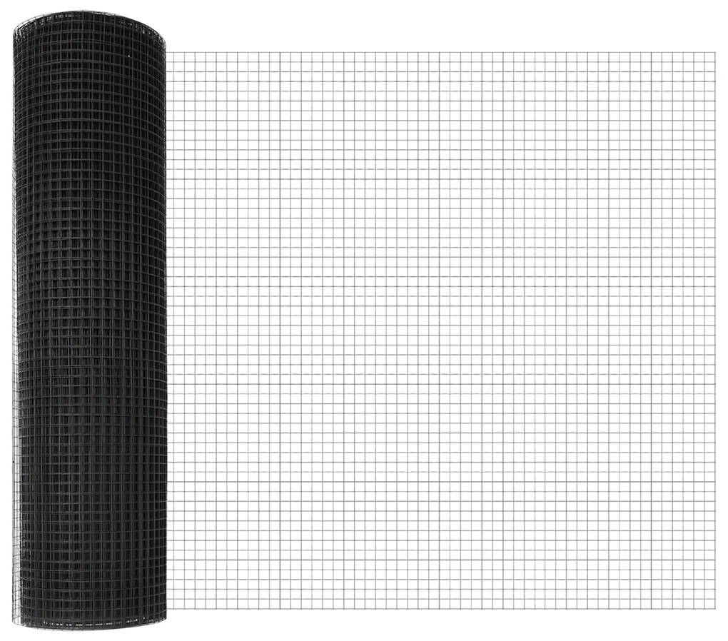 Conjunto de Postes para Cerca Conjunto de 2 Cinza Plástico, Metal