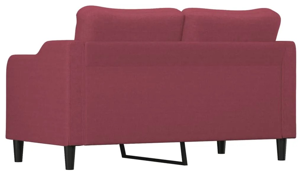 Sofá de 2 lugares tecido 140 cm vermelho tinto