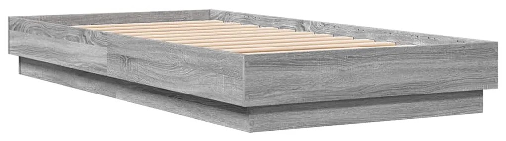 Estrutura cama 90x190 cm derivados de madeira cinzento sonoma