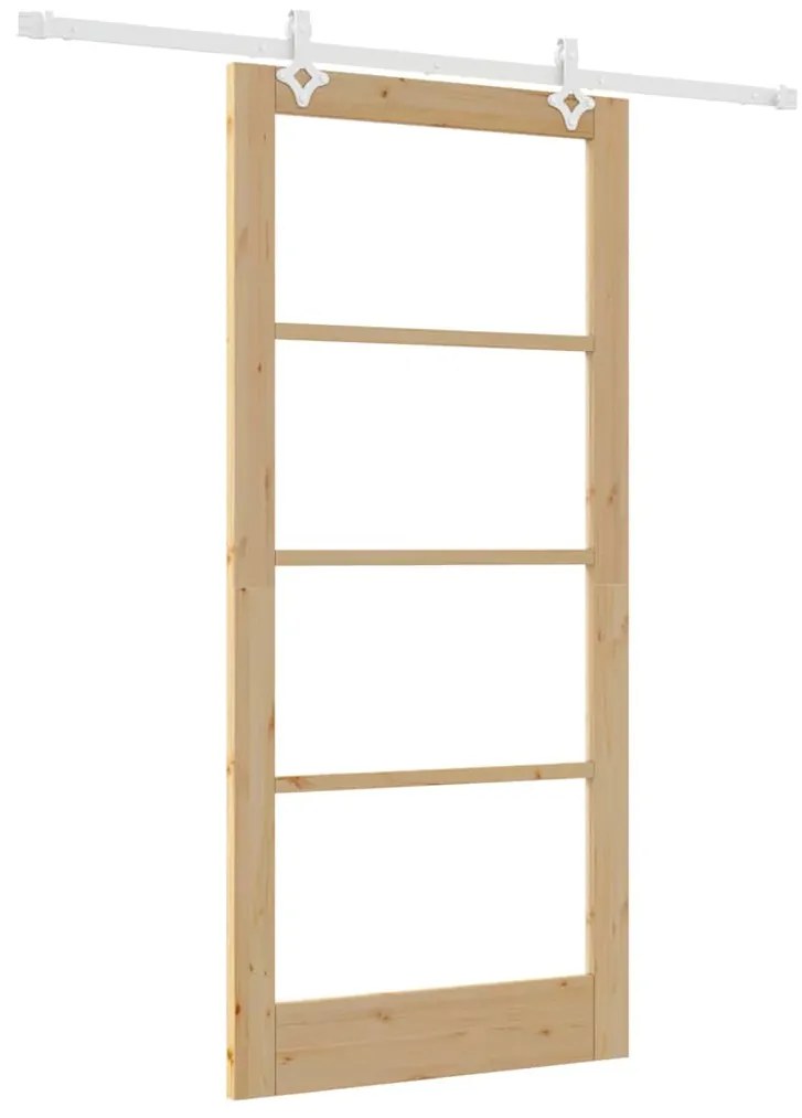 Kit de Porta Deslizante vidaXL com Conjunto de Hardware 93x202 cm Made